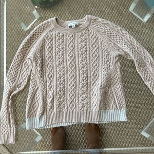 Beige White + Warren Cable-knit sweater XS